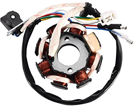 GOOFIT 8 Spulen Drähte Zündstator Magneto Ersatz für TAOTAO Paliden 4 Schlag GY6 QMB139 50cc 60cc 80cc 150cc ATV Motorrad Roller Moped