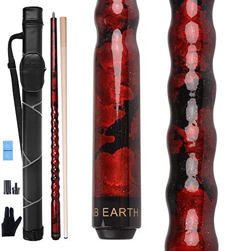 AB Earth Ergonomic Design 58 Maple Pool Cue Stick Kit with Hard Case