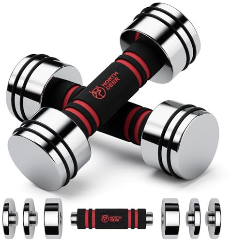 STAHL Kurzhanteln 2er 2,5kg (1,5kg/2kg/2.5kg) - Ultrakompakte Einstellbare Hanteln mit Schaumstoff-Griff - Innovative Stahlhantel für Zuhause (Standard-Version 2,5kg×2)