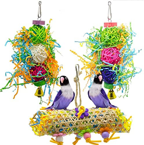 通用 IZF6 Wooden bird toy Parrot gnawing supplies, Acrylic