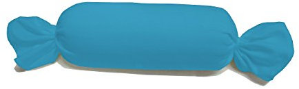 Dukal | Bezug für Nackenrolle | 15 x 40 cm | aus hochwertigem DOPPEL-Jersey | 100% Baumwolle | Farbe: ocean-blau