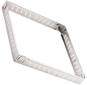 Sharplace Edelstahl Windschutz für Gaskocher Faltbar, Windfester Ring für Tragbaren Kocher, Windring für Campingkocher, Energie sparend & Flammen stabilisierend für Picknick Camping, 21 × 21 × 2,5 cm