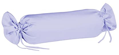 sleepling Satin Kissenbezug, Kissenhülle Nackenrolle aus 100% seidig weicher Baumwolle, Bezug Zierkissen, 60 Grad, Ökotex 100, Made in EU, 15 x 40 cm, Lavendel