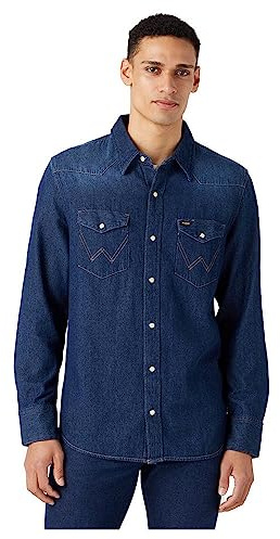 Wrangler herrskjorta, Mörk sten, L