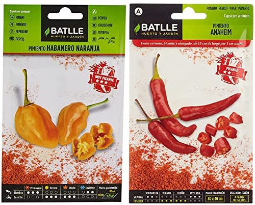 Semillas Batlle Pimiento Habanero Naranja & PImiento ANAHEIM