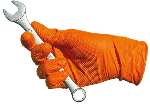NEW MED GLOVES Einweghandschuhe aus Nitril, CE-zertifizierte Nitril-Schutzhandschuhe Montagehandschuhe, Packung mit 50 Stück (L)