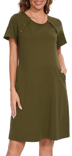 Sosolism Frauen 3 in 1 Krankenpflege Lieferung Labor Nachthemd Krankenhaus Kleid Materniy Sleepwear für das Stillen