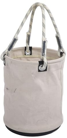 Seau à Outils en Toile, capacité de Robuste de 30KG pour les Travaux de Maintenance (WHITE)