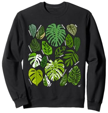 Monstera Varieties Albo Deliciosa Thai Con Aroid Plant Lover Sweatshirt