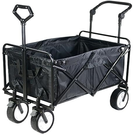 Gartenwagen, Klappwagen, Mehrzweckwagen, Klappbarer Mehrzweckwagen für den Außenbereich, Faltbarer Ziehwagen, Campingwagen auf Rädern, Robuster Handwagen