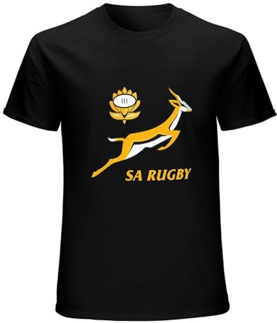 Men Short Sleeve Tshirt Springbok Rugby South Africa T Shirt