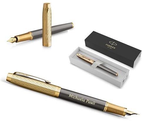 PARKER IM Pioneers GT Limited Edition Füllfederhalter mit Gravur | Premium Stift | Geschenkbox | personalisiertes Geschenk | Geburtstag