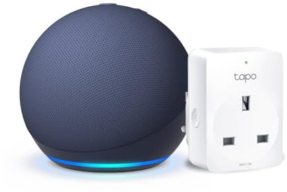 Echo Dot (5th generation) | Deep Sea Blue + TP-Link Tapo P110M Smart Plug with Energy Monitoring, Works with Alexa - Smart Home Starter Kit