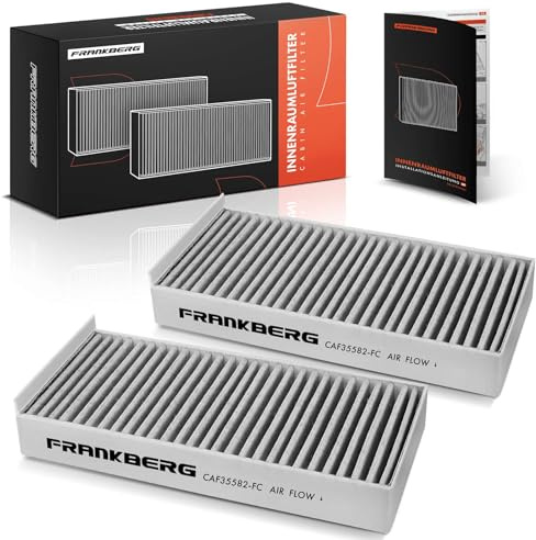 Frankberg 2x Innenraumfilter Pollenfilter mit Aktivkohle 64316835405 | Kompatibel mit 2 Active Tourer Van F45, X1 F48, M.i.n.i Cabriolet F57, 2 Gran Tourer Van F46, 2 Gran Tourer F46, 1er F40