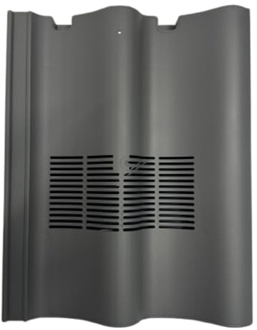 Roof Tile Vent with Flexi Pipe Adaptor for Marley Mendip, Redland Grovebury or Sandtoft Double Pantile (Slate Grey)
