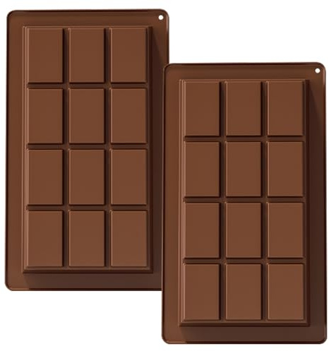 YXHZVON 2 pezzi Stampi in Silicone per Cioccolato, Cioccolatini Stampo Silicone Profondo Stampo per Cioccolato Extra Profondo per Barrette Di Cioccolato Ripiene