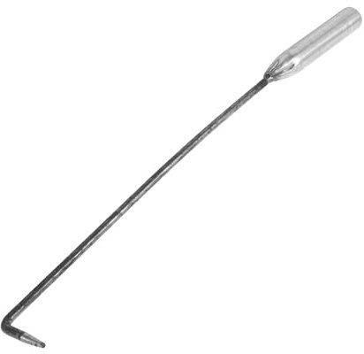 MAGICLULU Vielseitiger Feuerhaken aus Metall mit Rutschfestem Griff Kompakt und Langlebig für Camping Grill und Outdoor Feuerstellen