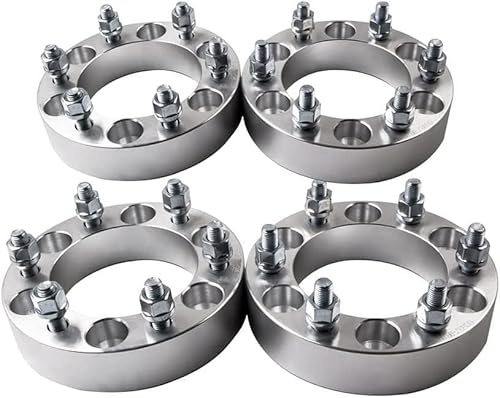 Dixhills 4 separadores de ruedas (6 pernos de 139,7 mm/38 mm) para T-0yota, Honda Passport, Land Cruiser, Chevrolet, 6 Lug Forged Spacer for Hummer Hilux D0dge Mitsubishi Montero Separadores de ruedas