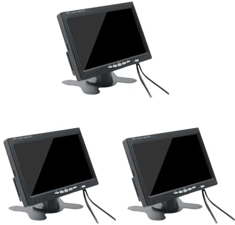 Pyugxab 3X Mini TV 7 Inch HD Monitor 800X480 Portable Car LCD Screens on DVD/CMMB Two Input for Passenger Cars Trucks