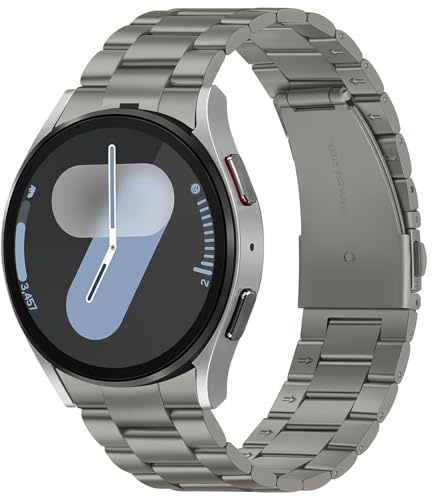 Suphart Metallband Kompatibel mit Samsung Galaxy Watch 7 6 5 4 FE Armband | Für Samsung Watch 7 44mm 40mm, Kein Gap-Ersatzarmbänder für Galaxy Watch 6 Classic 47mm 43mm/5 Pro 45mm, Titan
