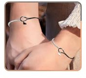 VGWON Magnetarmband für Pärchen, Geschenk für Ihn Sie Freund Freundin, 2 gegenseitig attraktive Liebe Charme Armbänder, Männer Frauen Schmuck Geschenk