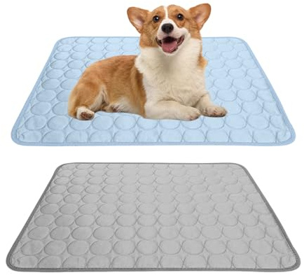 2 Stück Kühlmatte für Hunde: 55 X 70cm Selbst Kühlende Hundematte, Kühldecke Hundebett Für Kleine Grosse Hunde, Waschbare, Weiche Zwingerunterlagen, kühlmatte hund für Zuhause Unterwegs Oder im Auto