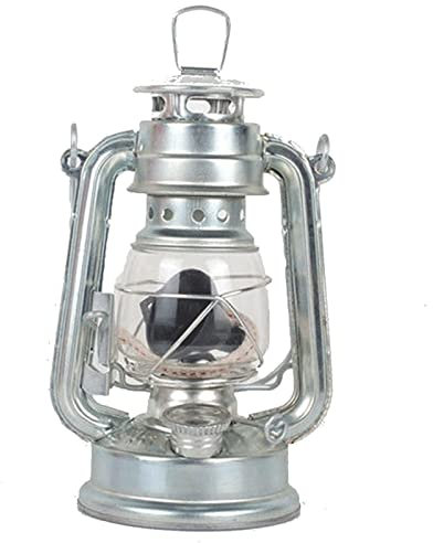 Öllaterne - Vintage Lampe aus Metall und Glas für Stromausfälle, Winddichte Sturmlaterne für Camping, Notbeleuchtung im Freien, Patio Dekoration