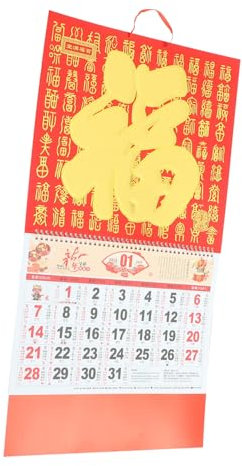 Angoily 2024 Jahr Des Drachenkalenders Mond- Kalender Monatlicher Jahres Hängend Für Büro Großer Wand Urlaub Jahresplaner Papier