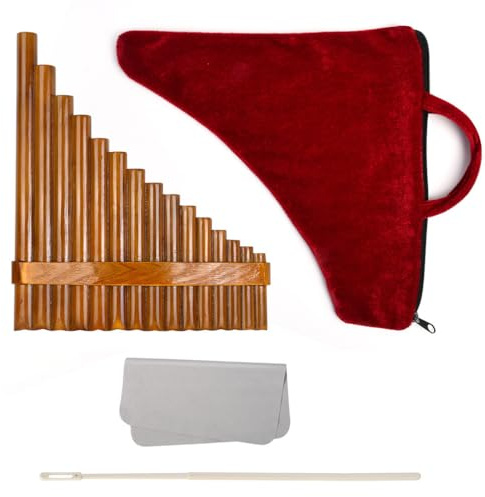 Zymoplas Pan Flöte Musik Ausrüstung F-key Holz Profi Vintage Retro Grat Glatt Traditionelle Kompakte Größe