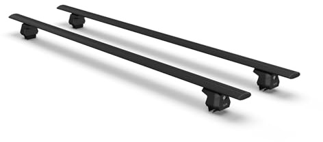 Travall Dacia Duster (2010-2017) Roof Bars Compatible Black Auminium Lockable Car Roof Rack Fits Open Rail 1250mm 100KG Load Capacity T-Track System Cross Bars Set of 2