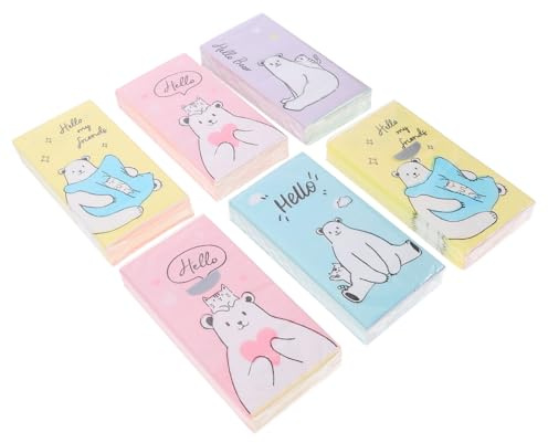 MUCKLILY 12 Stück Dekorative Papierservietten Mit Cartoon Motiv Duftend Kompakt Tragbar Für Party Alltag Kreative Tischservietten Einweg Taschentücher