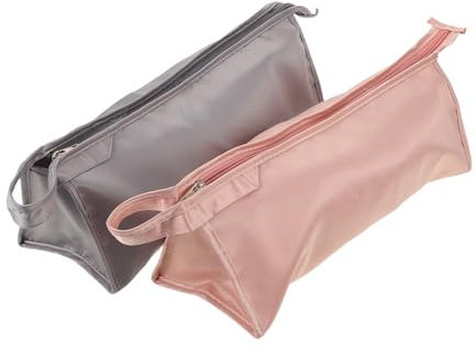 FRCOLOR 2piezas Bolsa de Almacenamiento para Secador de Pelo Compatible Estuche de Viaje para Herramientas de Peinado Organizador de Viaje para Rizador y Plancha Diseño Color Rosa y Gris I