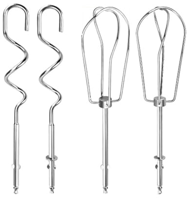 4Pcs Hand Mixer Attachments,Compatible for Cuisinart, Stainless Steel Hand Mixer Beaters Mixer Attachments, Hand Mixer Beaters Weather-Resistant