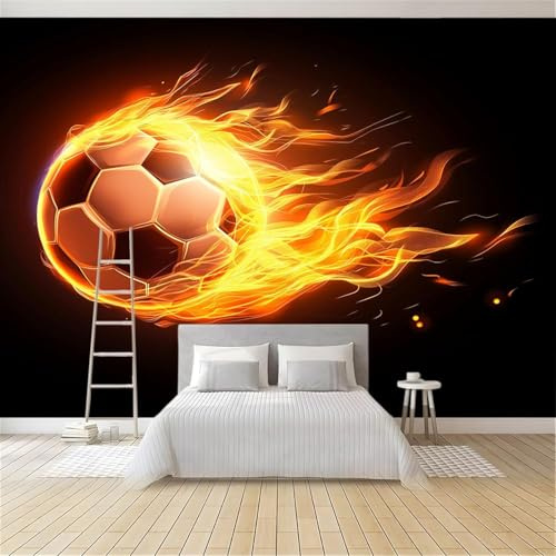 Fotomurales Decorativos Pared Chico de Futbol 250x175 cm Papel Pintado Tejido No Tejido Llama Fotomural 3D Mural Paredes Papel Tapiz Decoración Salón o Dormitorio a-10339