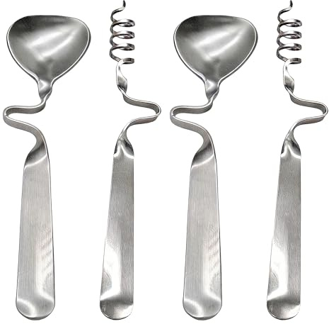 Juego de 4 cucharas de miel, utensilios de cocina de acero inoxidable para miel, mermelada, café, cuchara de miel de acero inoxidable como cuchara para mezclar para postres latte macchiato, cuchara de