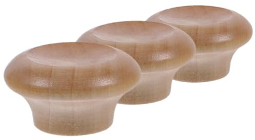 Toyvian Lot de 3 Poignées de Rechange en Bois Massif pour Couvercle de Casserole, Boutons Résistants la Chaleur L'usure, Universels, Accessoires Pratiques pour Ustensiles Cuisine