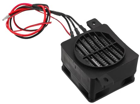TOMETURE Chauffage électrique Portable en céramique pour Voiture et Maison - Élément Chauffant PTC 12 V 100 W avec Ventilateur - Chauffage d'appoint Basse Tension et déshumidificateur