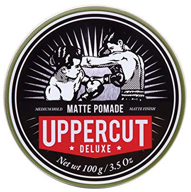 Uppercut Deluxe Matte Pomade Haarstylingprodukt für Männer mit mittlerem Halt, ohne Glanz. Mattes Haarstylingprodukt auf Wasserbasis, leicht auswaschbar, keine Rückstände, 100 g