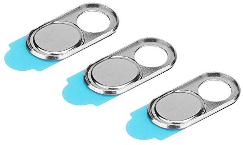 Kafuty Webcam Cover 3pcs Ultra Thin Metal Objektivdeckel Schutzhülle Schutz Datenschutz Sicherheit Geeignet für Smartphones Tablets Desktops Laptop(Silber)