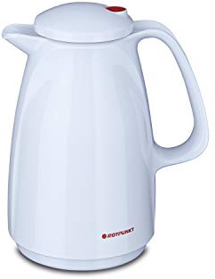 ROTPUNKT Caraffa termoisolante, 225 Bella, 0,5 l, chiusura girevole a doppia funzione, senza BPA, per bere sano, prodotta in Germania, caldo e freddo, inserto in vetro, pile