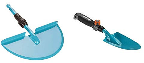 Gardena combisystem-Rasenkantenstecher: Rasenkantenschneider, Gartenzubehör zum Abstechen von Rasenkanten & combisystem-Blumenkelle: Gartenschaufel für An- und Umpflanzarbeiten, Arbeitsbreite 8.5 cm