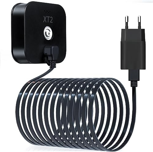 Itramax 6M Blink XT XT2 Ladekabel mit Ladegerät,Wandadapter Stromversorgung und rechtwinkligen Micro USB Flach Kabel,Indoor Outdoor Wasserdichtes Netzteil Stromkabel für Blink XT XT2 Kamera