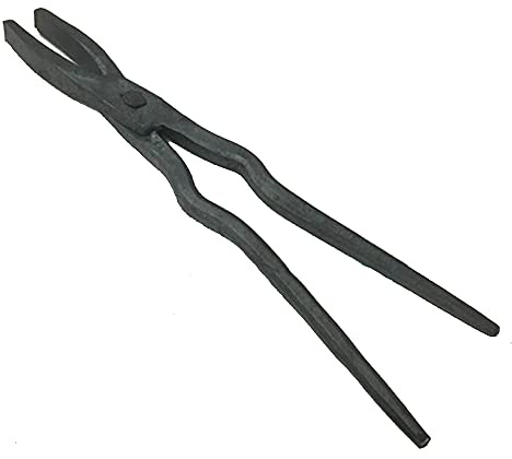Pince de forge Tenailles de forge à mâchoire plate pour la fabrication de couteaux à enclume Pince de forge 280mm 420g pour l'ingénieur Forgeron Forge