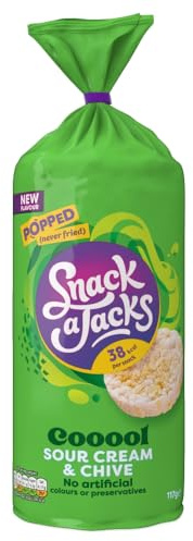 Snack A Jacks Jumbo Sour Cream & Chive Sharing Rice Cake Crisps 117g