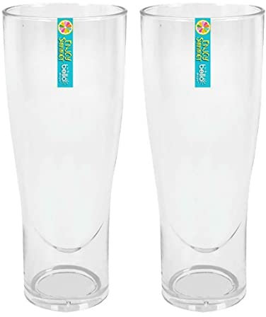 RSW Bello 600ml Plastic Beer Glass (Set of 2)