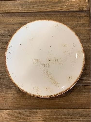 Set 6 uds. Rustik plato de pan Ø15 cm decorado rustico blanco