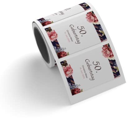 Flaschenetiketten selbst gestalten | Design Geburtstag | 10 Stück | personalisiert mit deinem Text | 100 x 150 mm | Hochformat | Hochzeit | Jubiläum