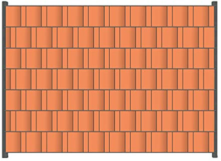 Wallario Zaun Sichtschutz Windschutz für EIN- und Doppelstabmattenzäune in der Größe Breite 2,00m x Höhe 1,40m, Motiv: Pastellorange