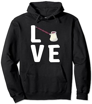 Love Turkish Coffee Apparel Cezve Coffee Pot Lover Pullover Hoodie