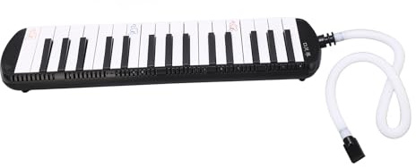 Melodica mit 32 Tasten, Mundstück, Melodica-Instrument mit 32 Tasten für Anfänger, Musikunterrichtsinstrument (BLACK